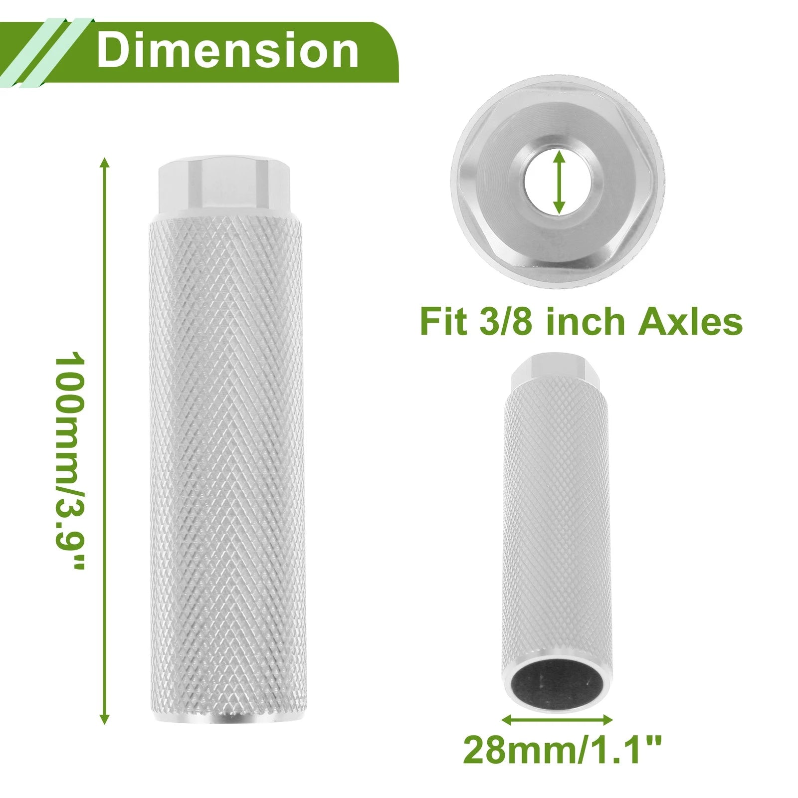 Bike Pegs 100mm Replacement Set for Universal Motorcycle (1995–2026)