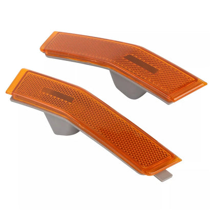 Set of 2 Front Bumper Side Marker Light Shells for Lincoln MKX (2007–2010) Amber