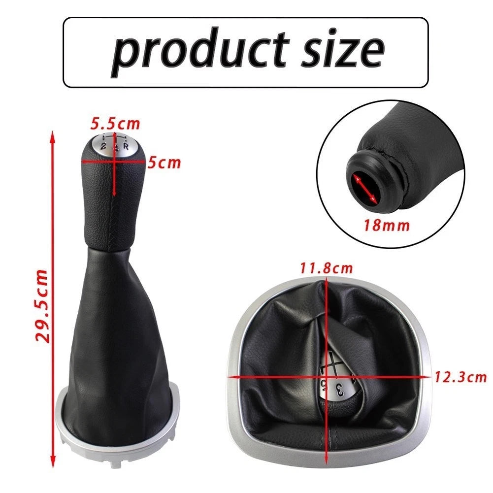 Black Gear Shift Handle Assembly for Renault Clio III (2005–2012)
