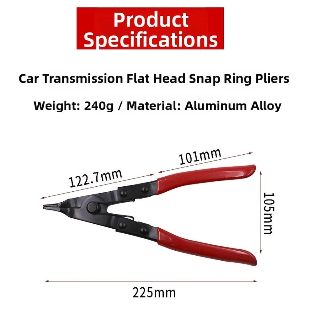 Transmission Repair Circlip Pliers Snap Ring Remover Flat Steel Ring Design