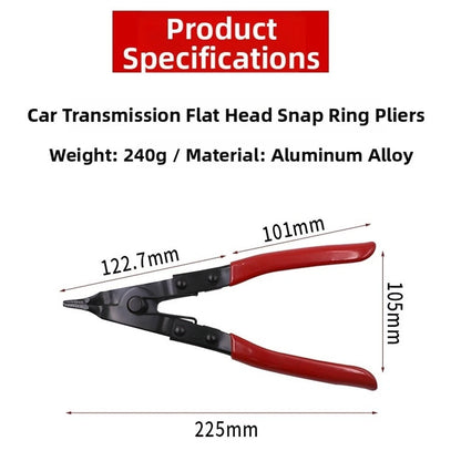 Transmission Repair Circlip Pliers Snap Ring Remover Flat Steel Ring Design