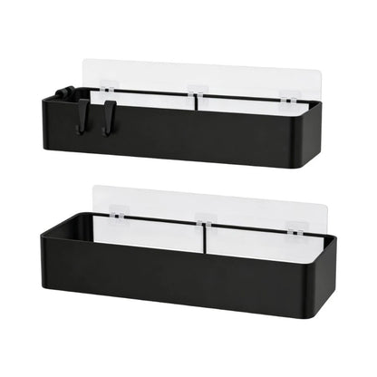 Shower Shelf Set of 2 Black Rustproof Iron No Drilling Required