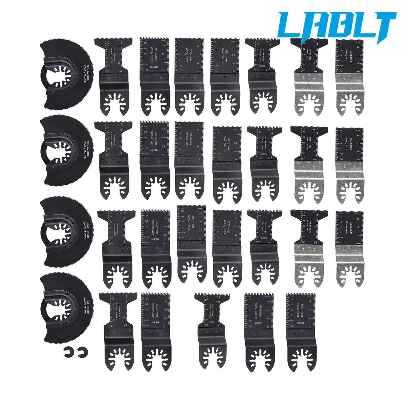 32Pcs Oscillating Saw Blades Kit for Universal Use (Bi-Metal)