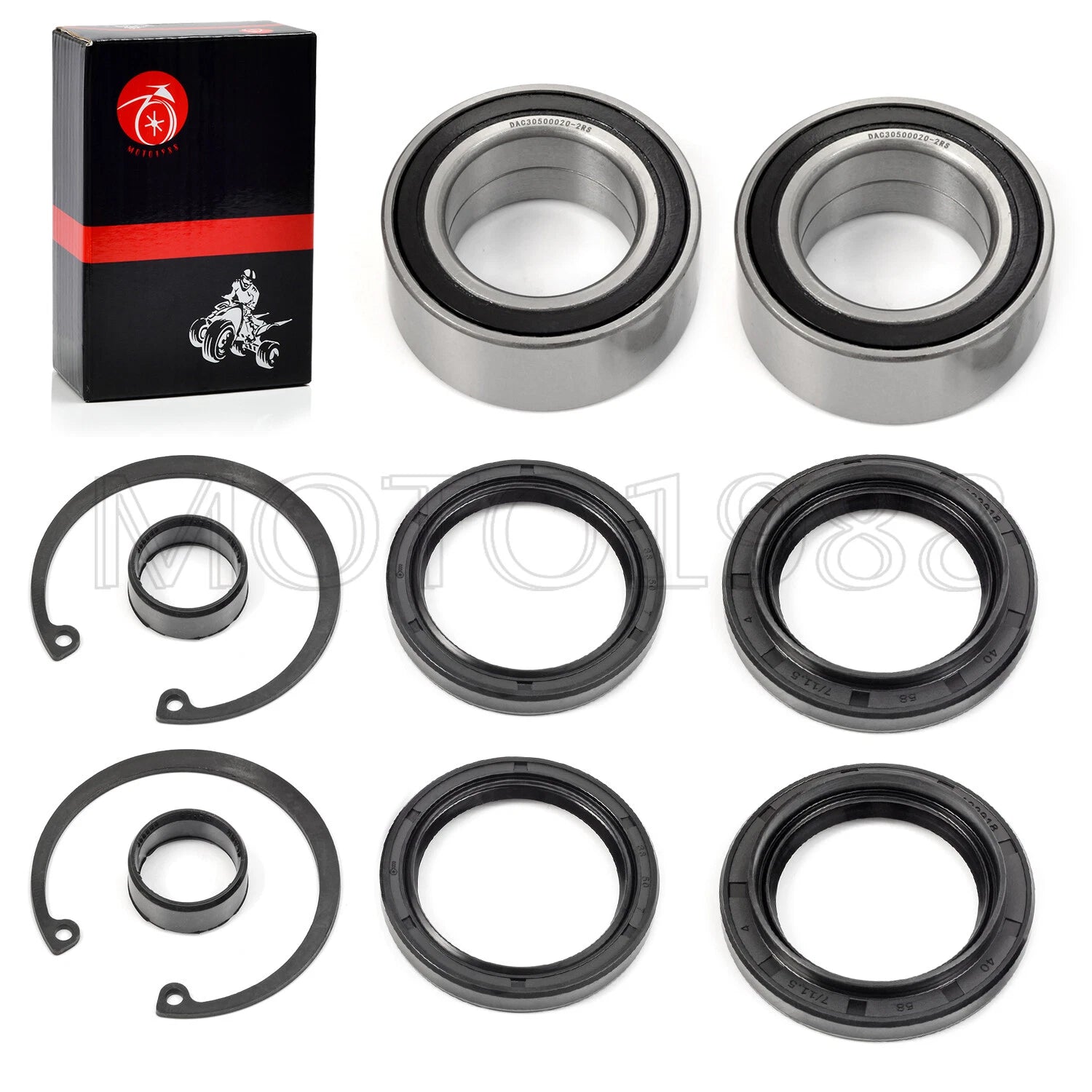 Front Wheel Bearings & Seal Kit for Honda Rancher 350 400 420 (2000–2023)