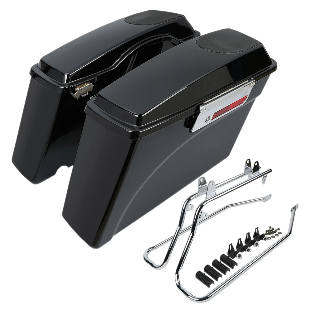 Hard Saddlebags Speaker Lids Bracket for Harley Softail FLST (1984–2017)