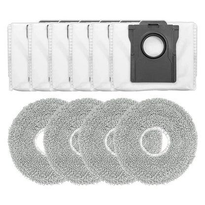 Set of 4 Mop Cloths & 6 Dust Bags for Cecotec Conga X70 (2018–2023)