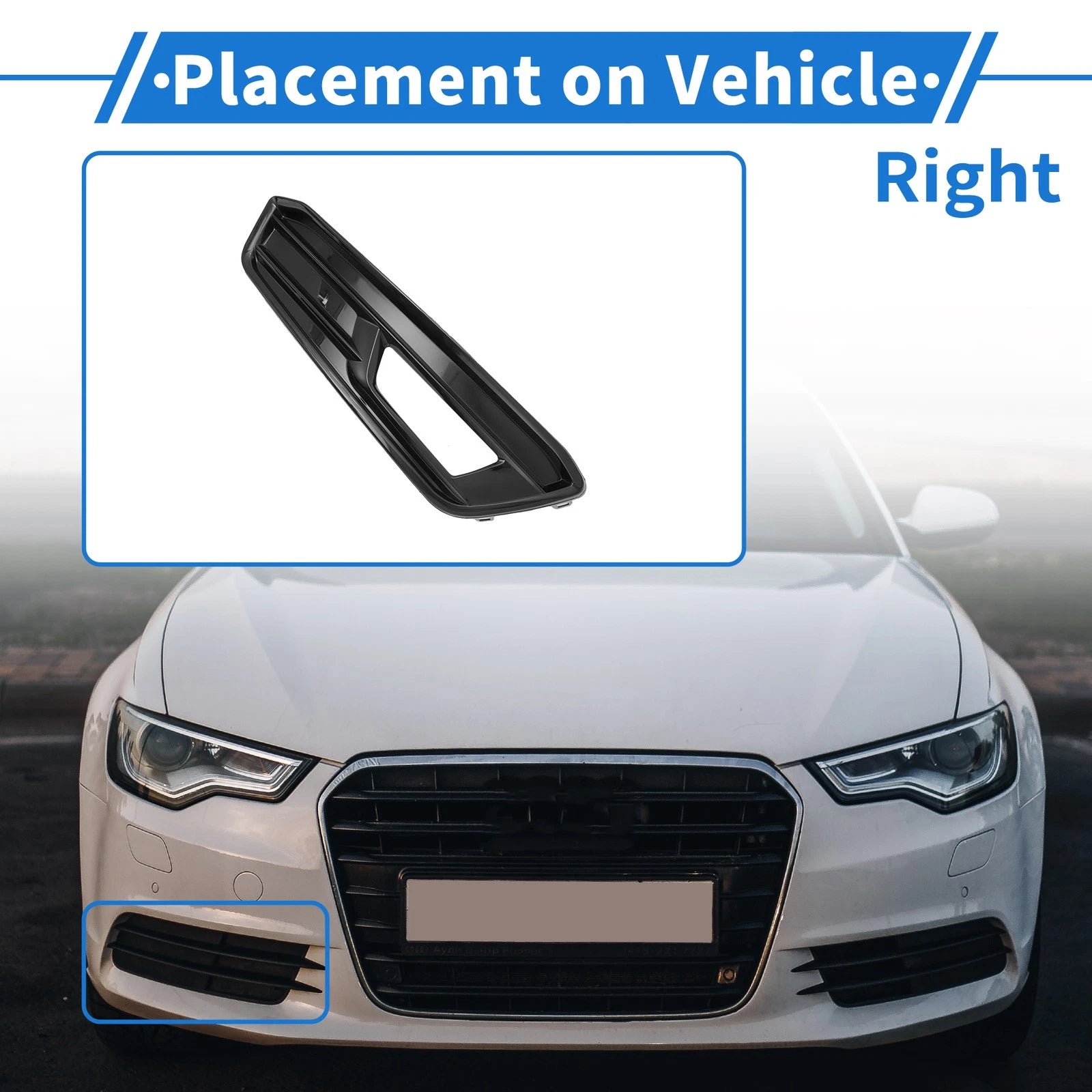 Front Right Fog Light Grill Replacement for Ford Focus ST (2015–2018)