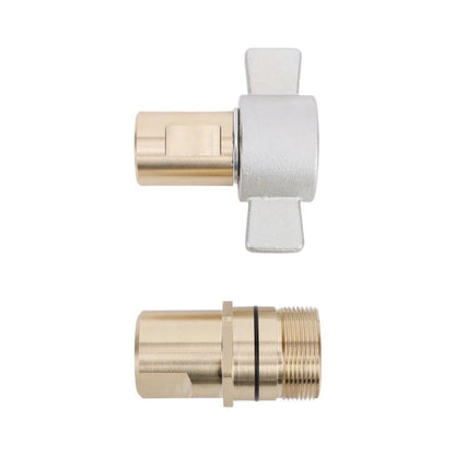 Wet Hydraulic Quick Connect Kit 1in NPT Brass Body for Mobile Machinery