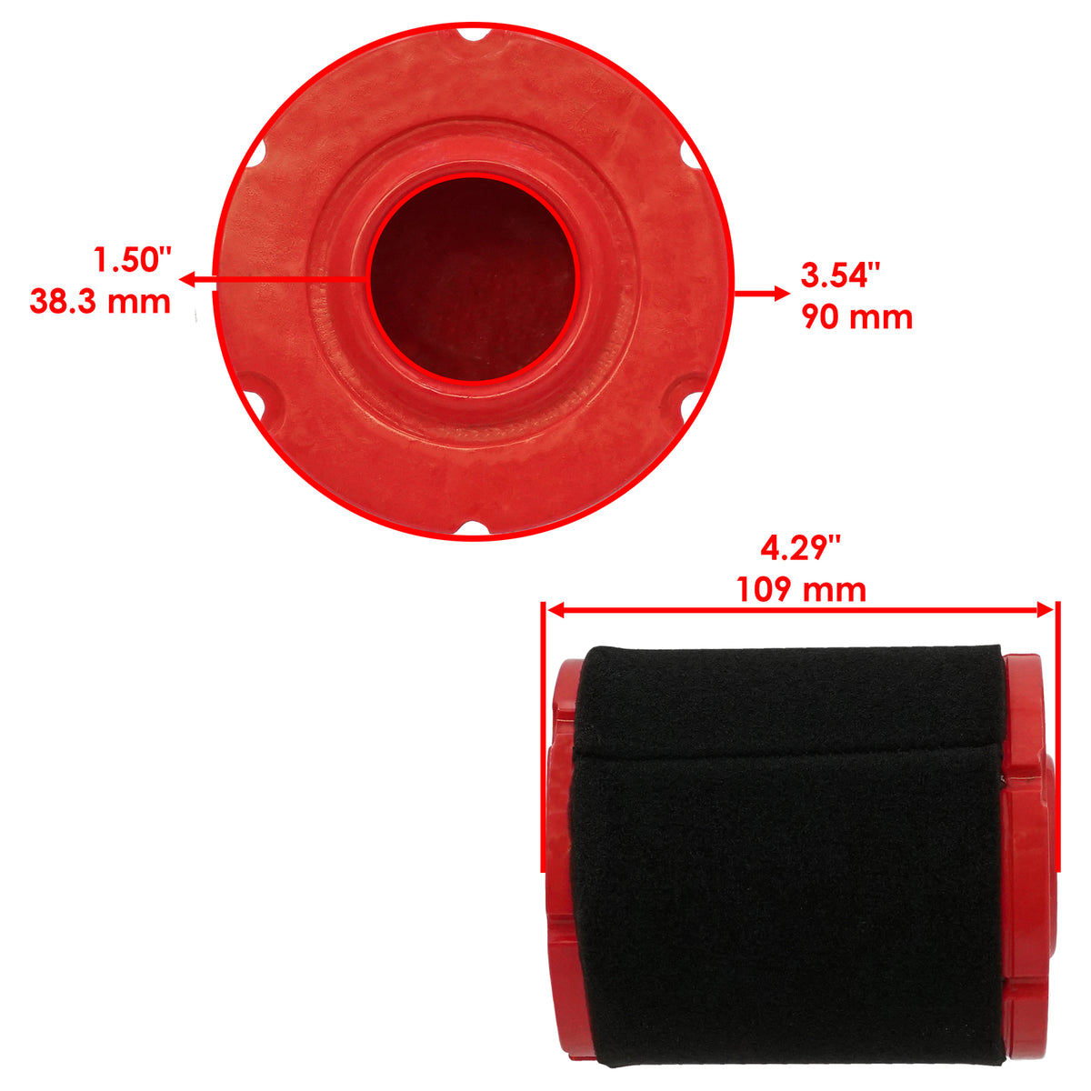 Caltric Air Filter Replacement for Cub Cadet XT1-LT 42 (2019–2022)