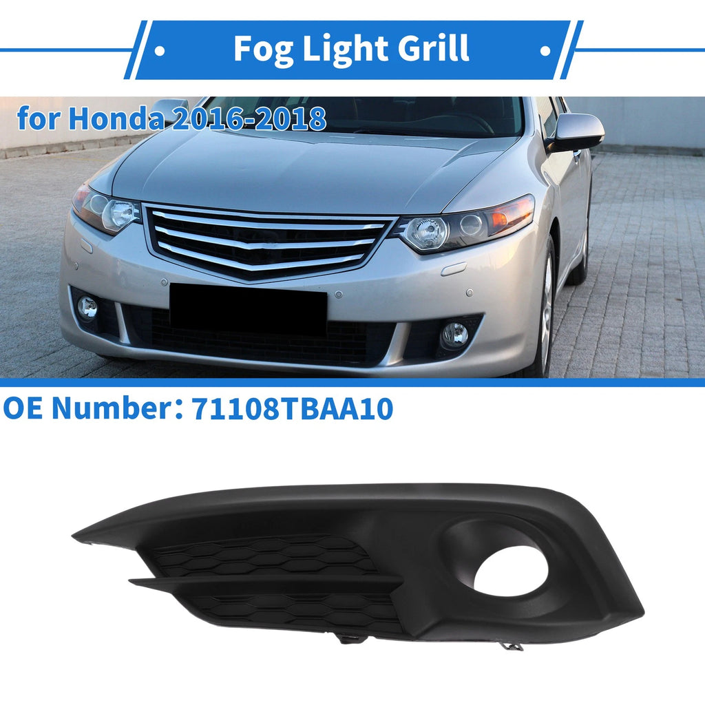 Front Left Fog Light Grill Replacement for Honda Civic (2016–2018)