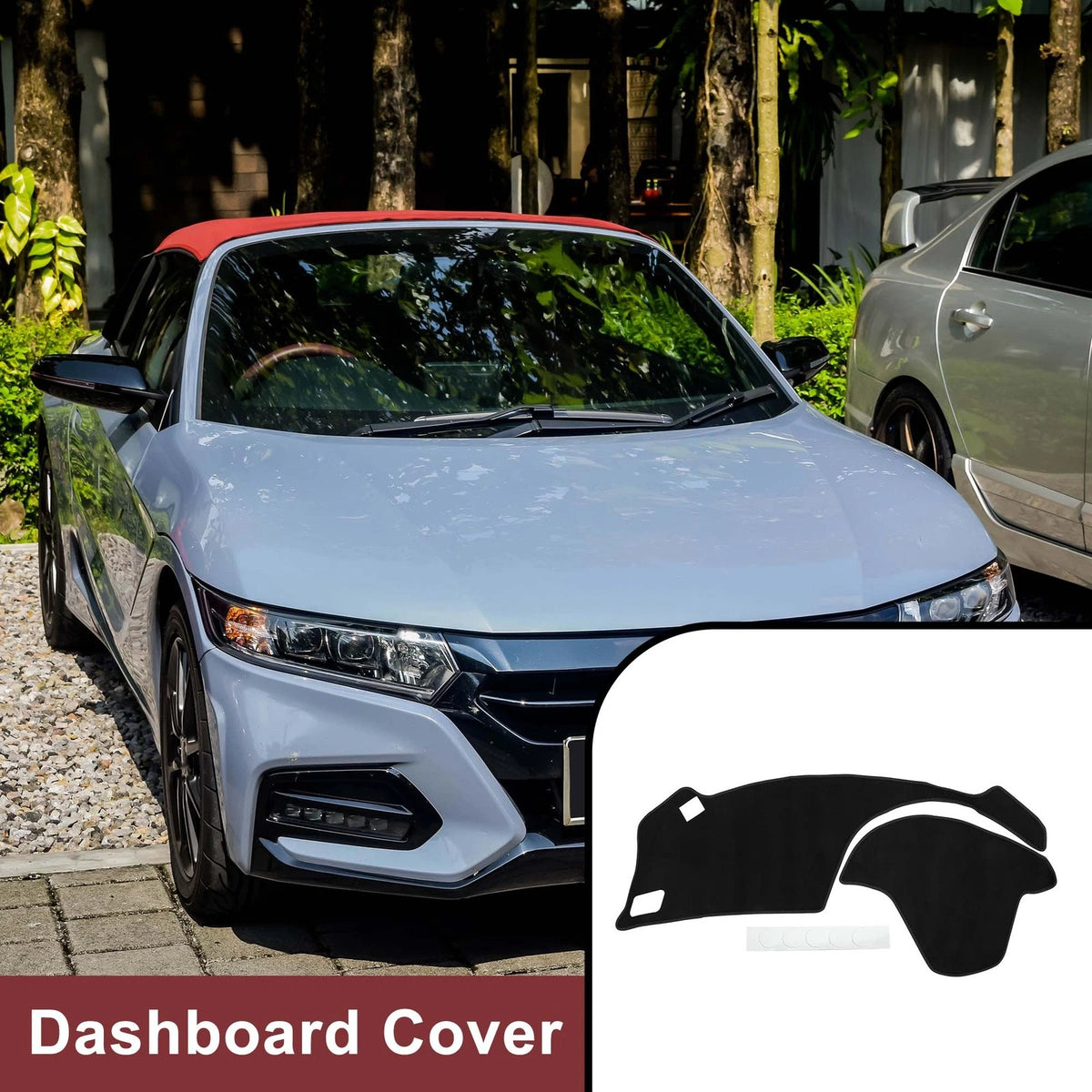 Dashboard Cover Mat for Honda S660 (2015–2023) Sun Protector Black