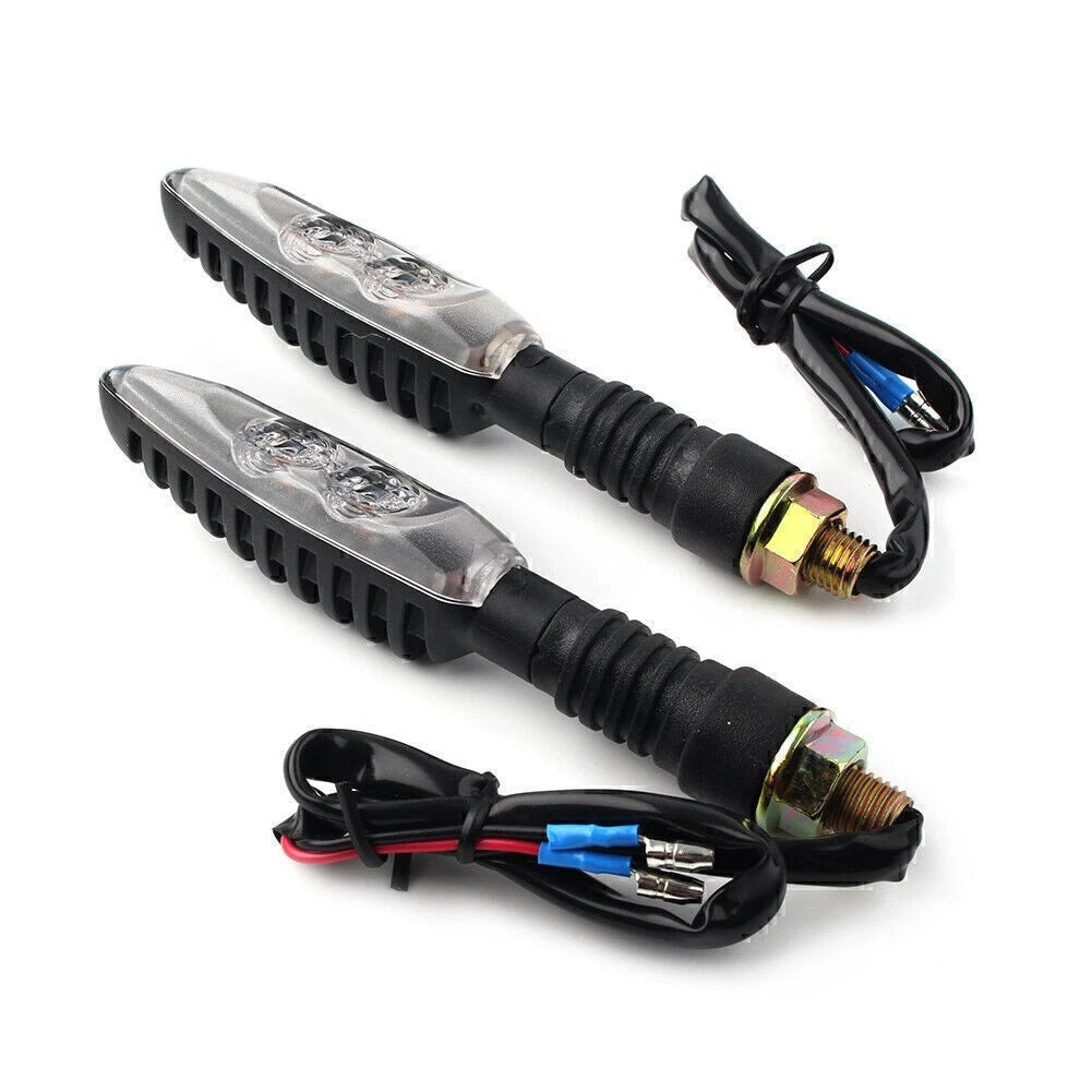 2x 8mm Mini 12V Motor LED Turn Signals Indicators Blinker Lights for Harley Cool