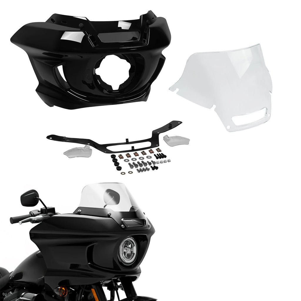 Headlight Fairing Windshield for Harley FXLRST Low Rider ST (2022–2025) Black