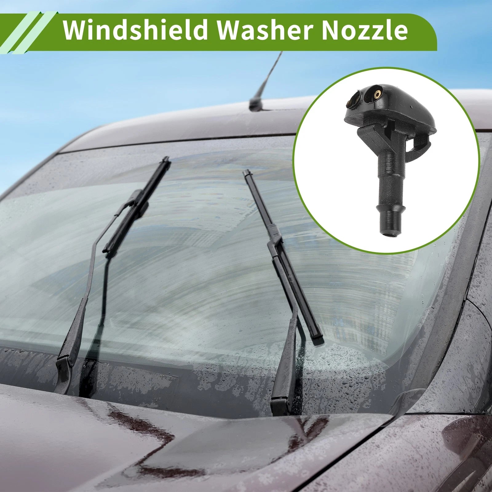 Windshield Washer Nozzle with Hose Connector for Mitsubishi Outlander (2011–2018)
