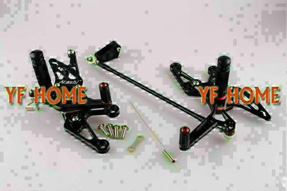 Adjustable Rear Set Foot Pegs for Yamaha YZF R1 (2007–2008) Black