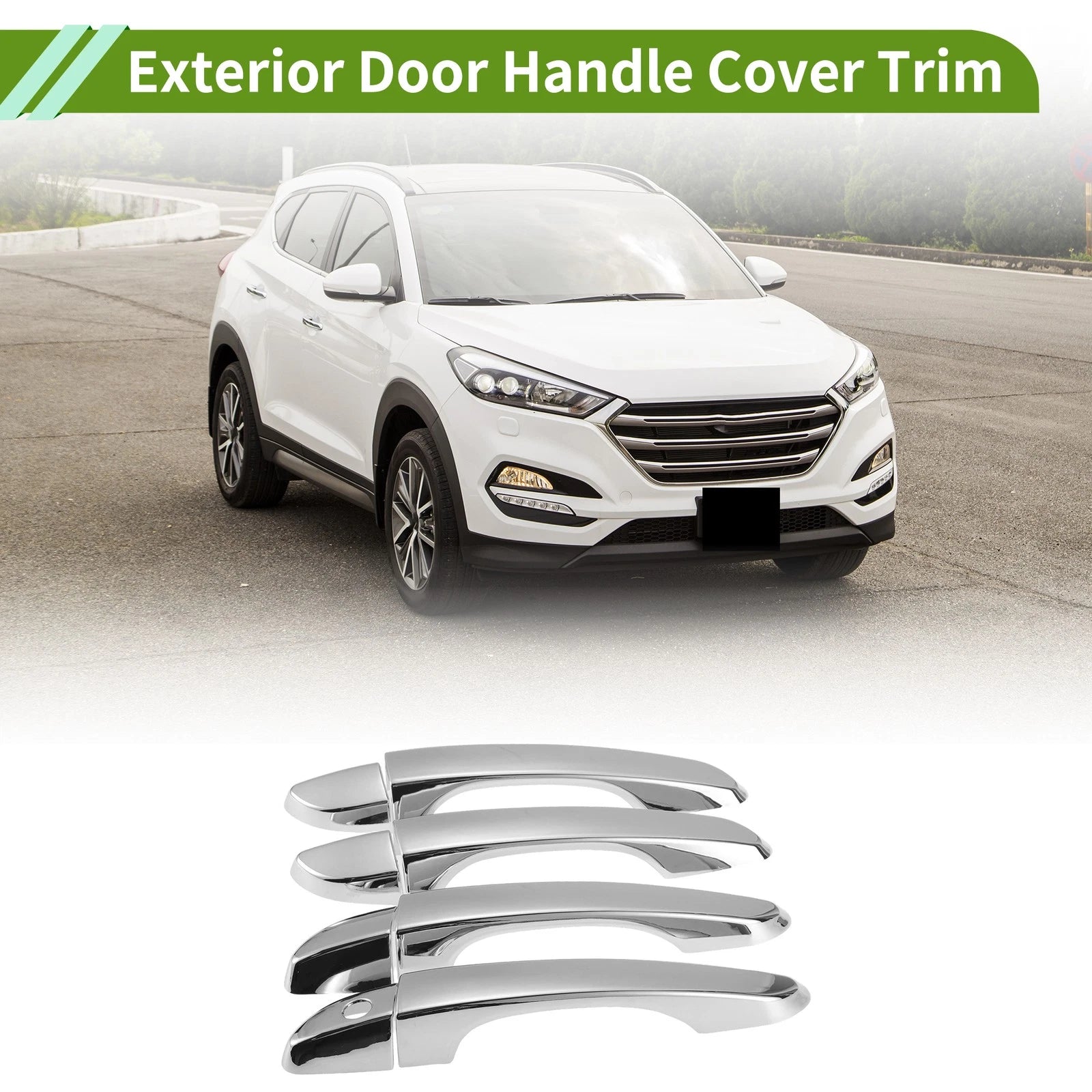 Door Handle Cover Front Rear for Hyundai Tucson 2016-2020 Normal Plating 1 set