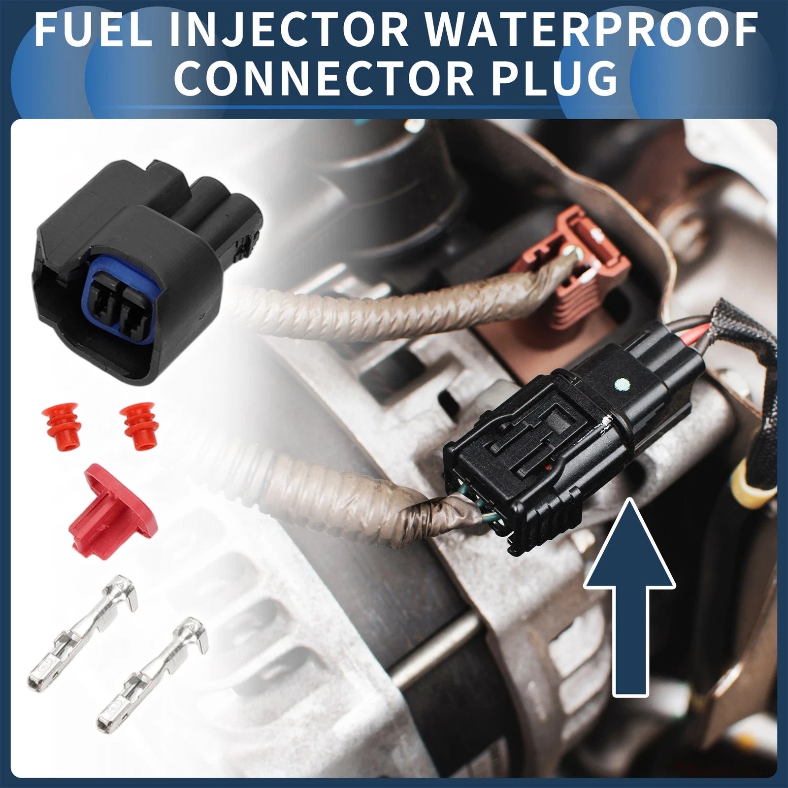 2 Pin Fuel Injector Waterproof Connector Plug for Chevrolet (2007–2019)
