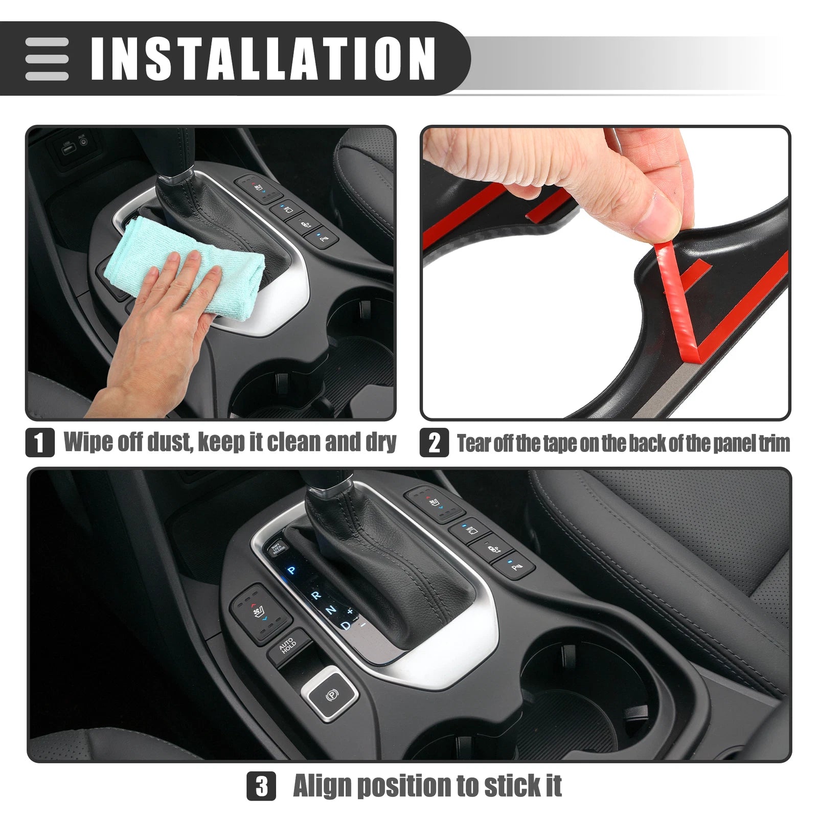 Carbon Fiber Gear Shift Panel Trim for Dodge Durango (2014–2017)