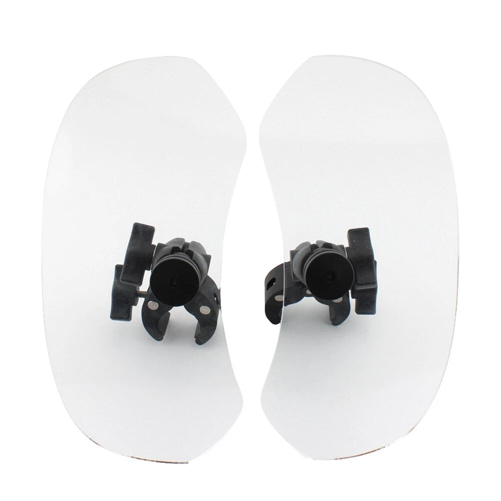 Universal Small Side Knee Pads Windshield Deflector (Clear)
