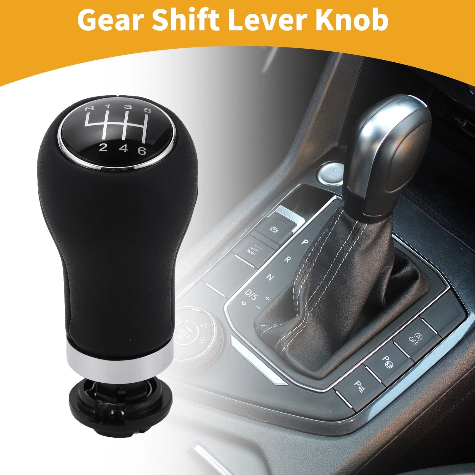 6 Speed Manual Gear Shift Knob Replacement for Audi A3 (2008–2013)