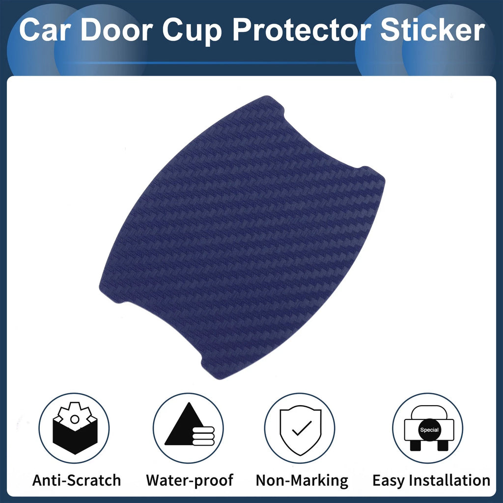 3D Car Door Handle Scratch Protector for Universal Vehicles (68x85mm)