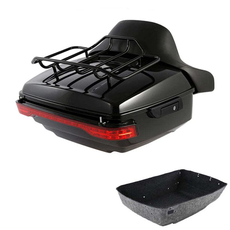 Trunk Rack Backrest Pad Tail Light for Harley Touring (2014–2026)