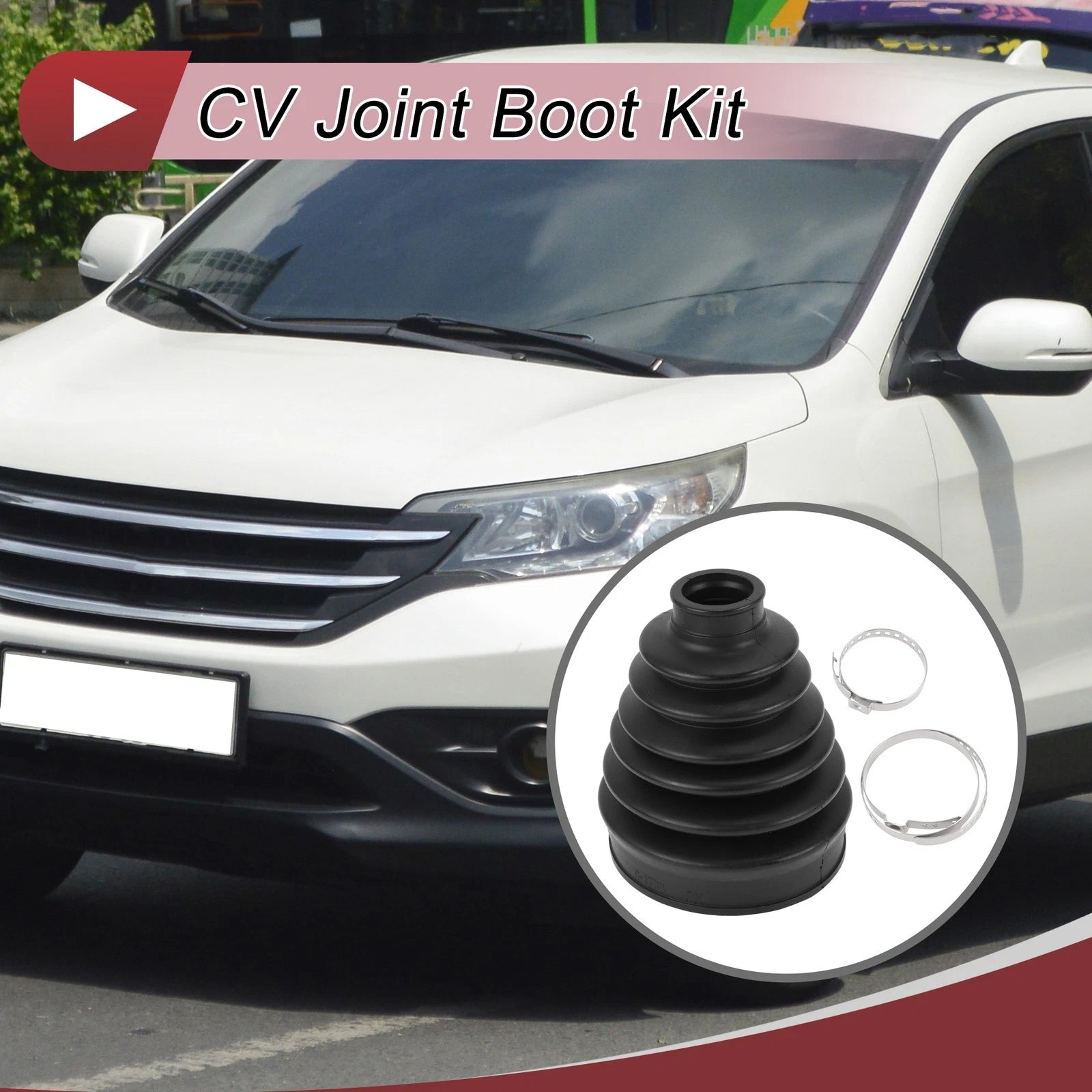 Outer CV Joint Boot Kit w/ Clamps for Honda CR-V (2008–2011, 2019)