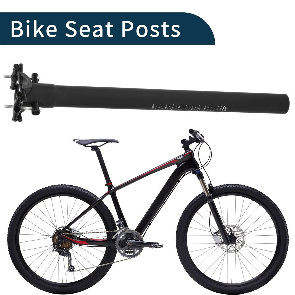 Seatpost 30.8x400mm Lightweight 2-Bolt for Bike Frame Matte Black (—)