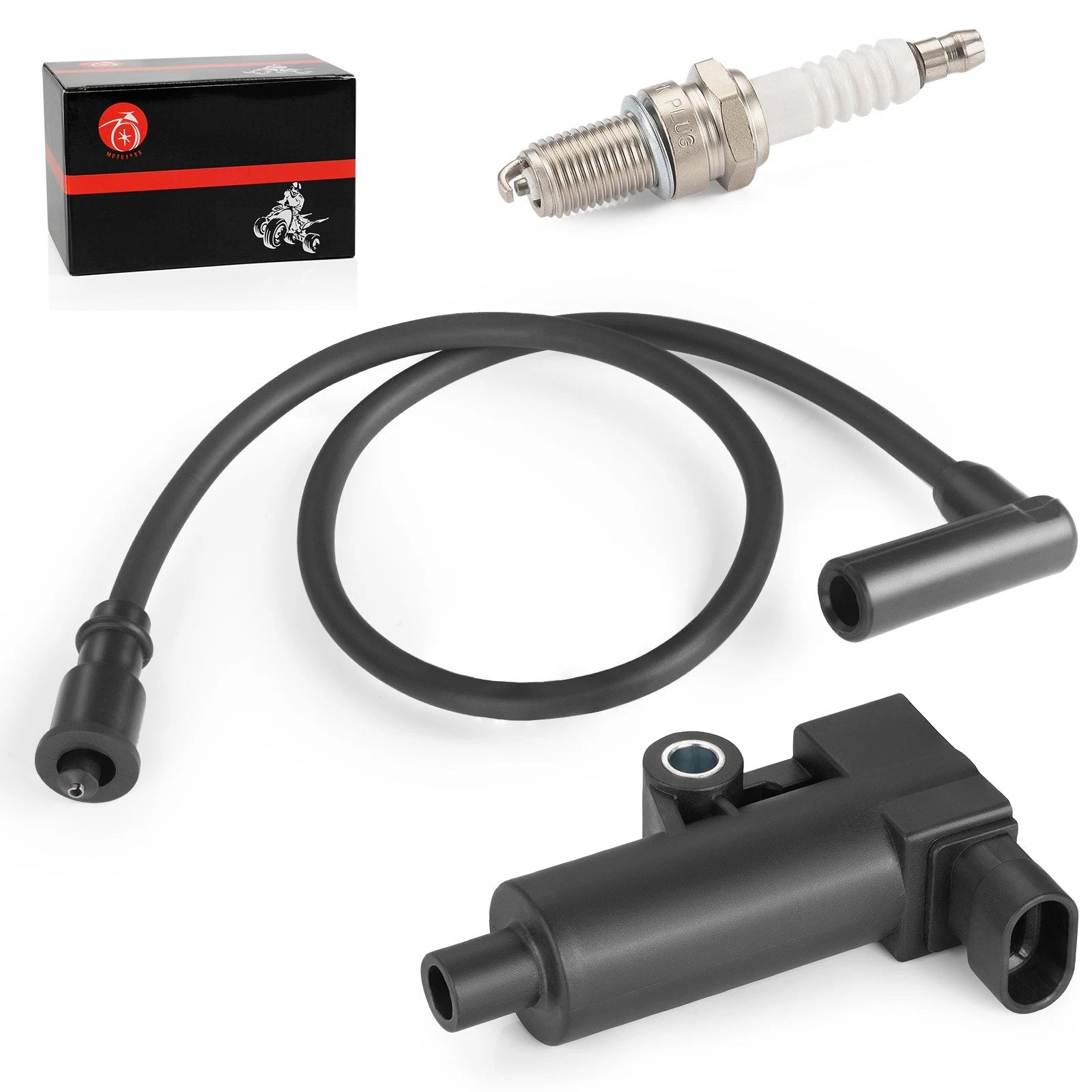 Ignition Coil & Spark Plug Wire Cap Kit for Hisun UTV ATV 250 (2015–2023)