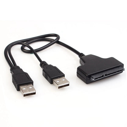 2X USB 2.0 to SATA 2.5" SSD Hard Disk Drive Adapter
