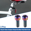 2pcs Seatpost Clamp Bolts M5x14mm for Bicycle Derailleur Stem Hardware