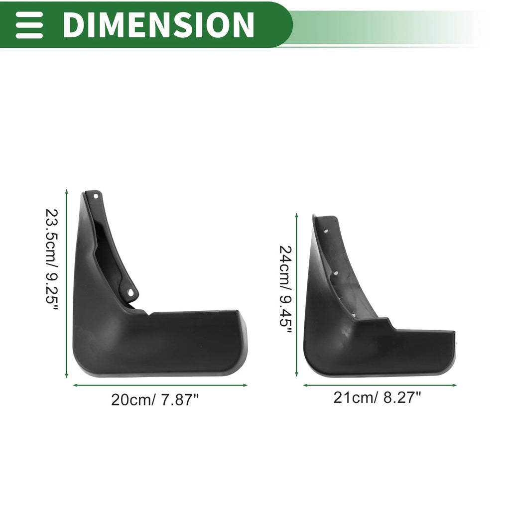 Mud Flaps Splash Guard 1 Set Front Rear Side for Audi A6 (Sedan) (2012–2016)