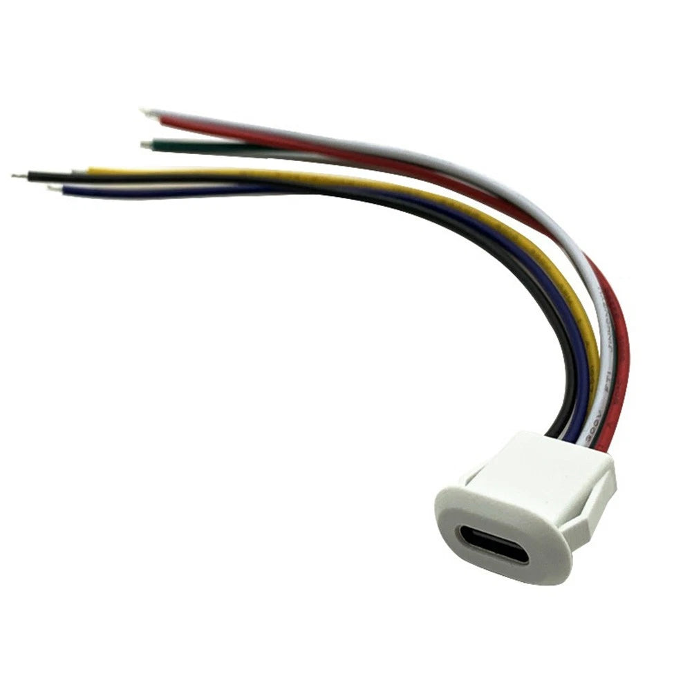 Type C Charging Socket Plate 6pin Female Connector for USB-C (2017–2023)
