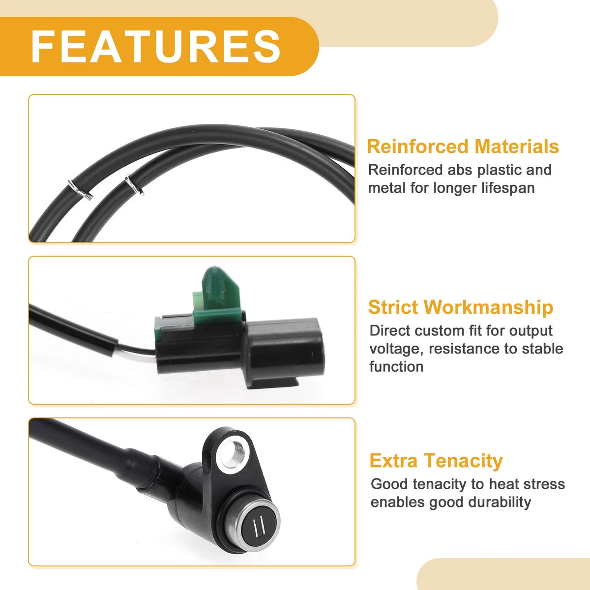 ABS Wheel Speed Sensor Replacement for Mitsubishi Montero (1997–2000) Rear