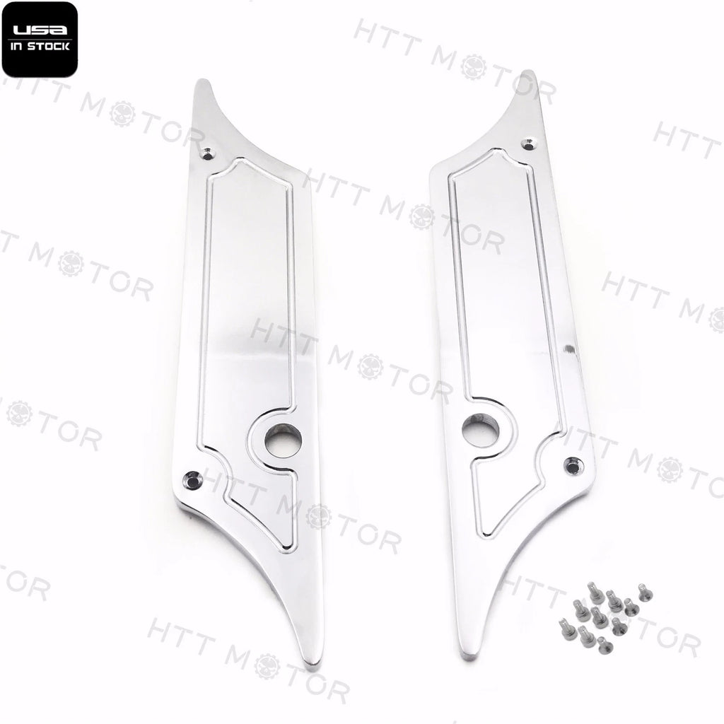 Billet Saddlebag Latch Covers for Harley Davidson Touring (1993–2013) Chrome