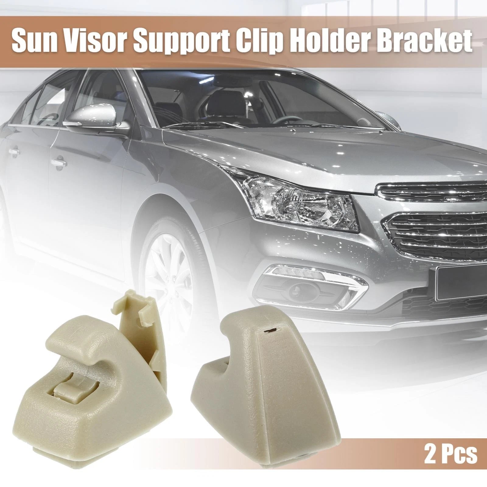 Sun Visor Support Clip Retainer 2pc Replacement for Chevrolet Cruze Sonic (2011–2019)
