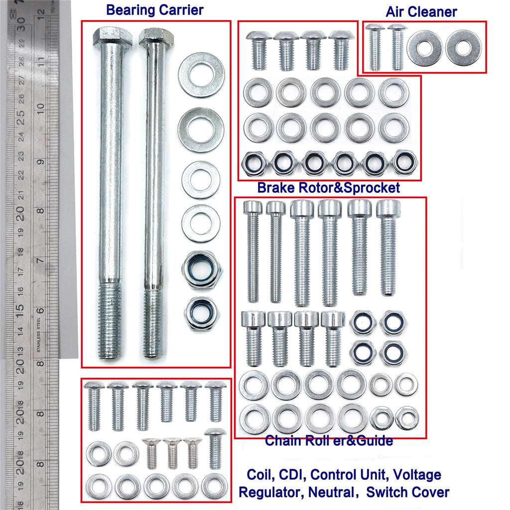 632 Piece Galvanized Steel Bolt Kit for Yamaha Banshee (1987–2006)