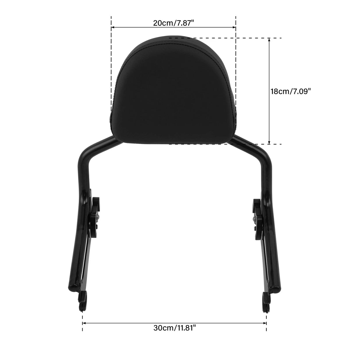 Black Rear Passenger Backrest Sissy Bar for BMW R18 (2020–2024, Classic 2021–2024)