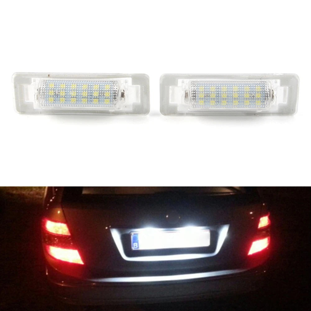 2X LED License Plate Light for Benz W210 W202 (1994–2002)