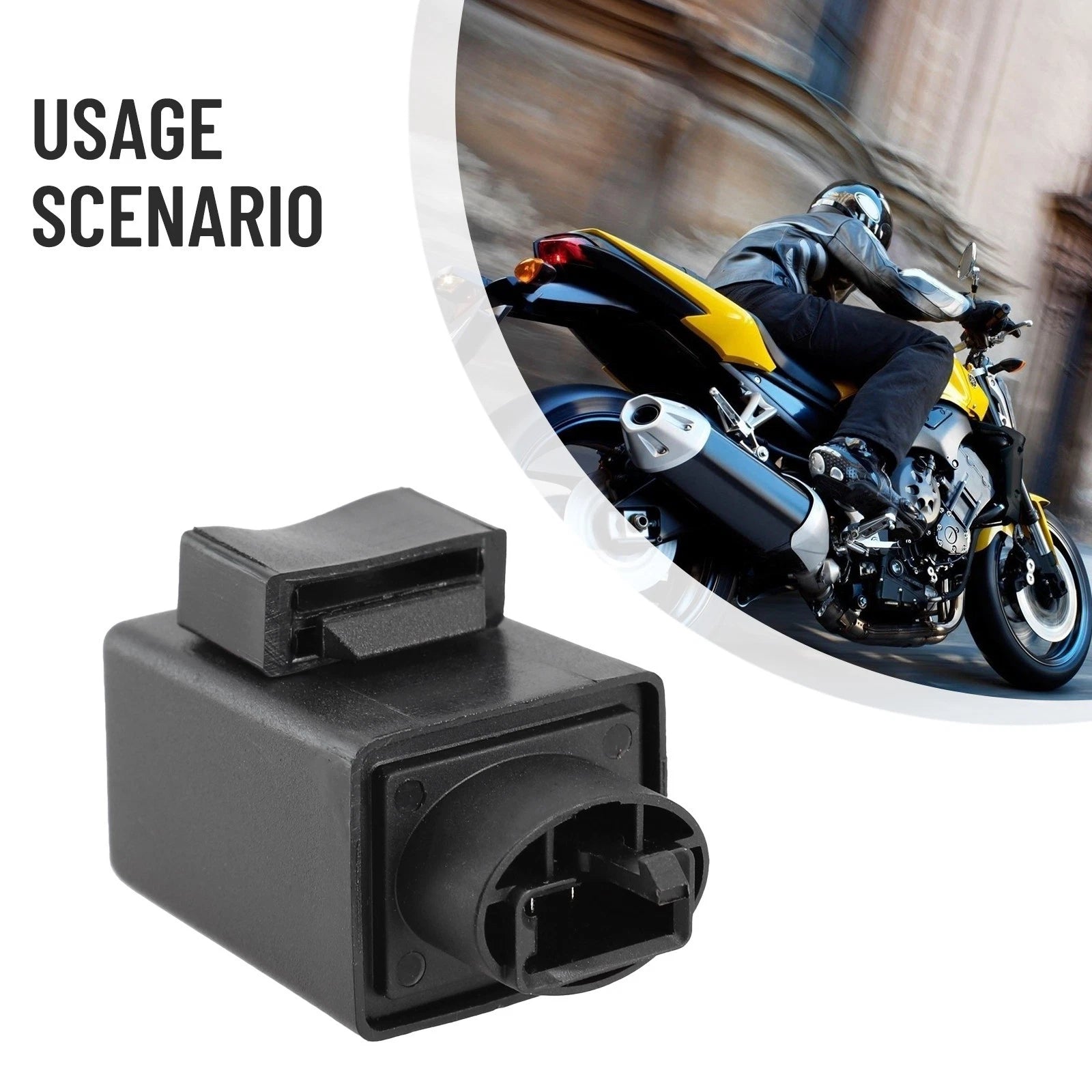 3-Pin Adjustable LED Flasher Relay for Motorcycle (12V)