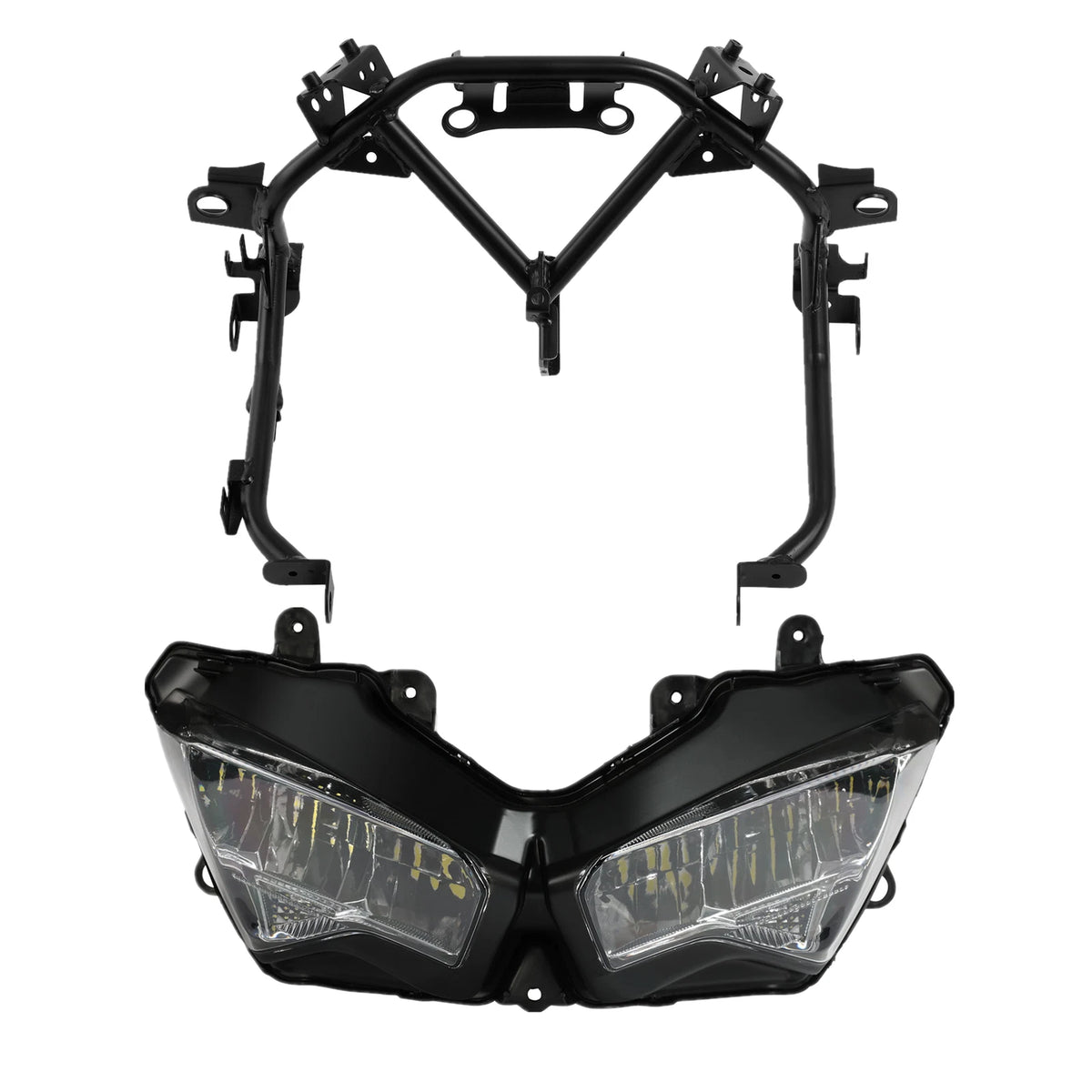 LED Front Headlight Assembly & Fairing Stay Bracket for Kawasaki Ninja 650 (2020–2025)
