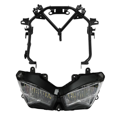 LED Front Headlight Assembly & Fairing Stay Bracket for Kawasaki Ninja 650 (2020–2025)