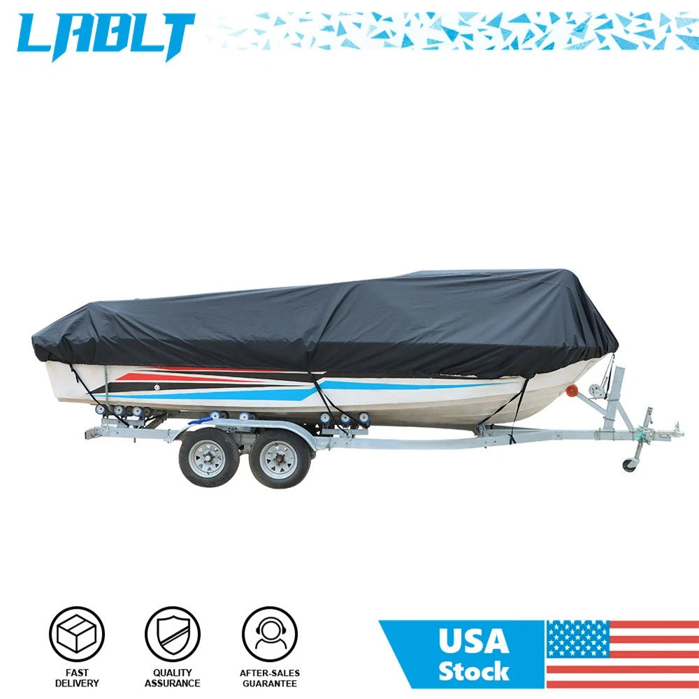 Trailerable Boat Cover for V-Hull Tri-Hull (14-16ft) Waterproof