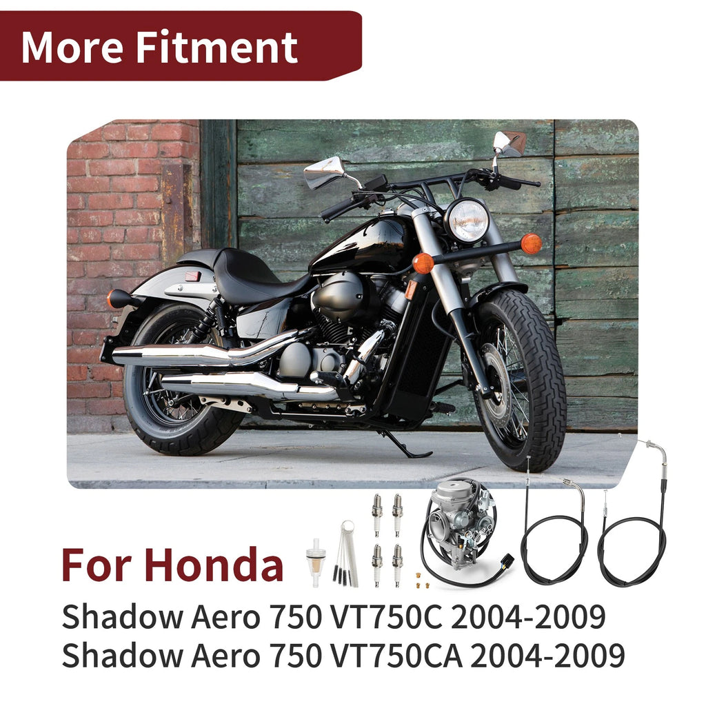 Carburetor Assembly for Honda Shadow Aero 750 VT750C (2004–2009) w/ Throttle Cable