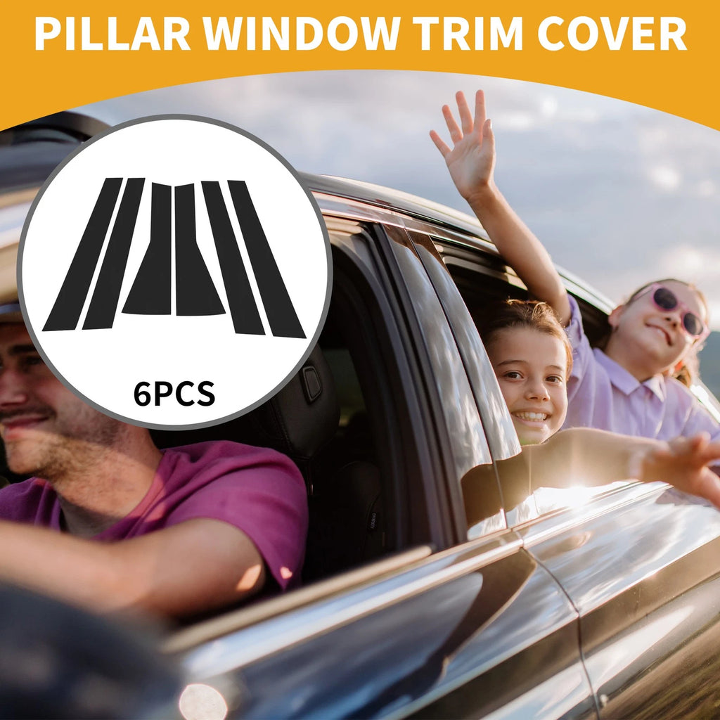 6 Pcs Door Pillar Window Trim Black Replacement for Subaru Forester (2019–2023)