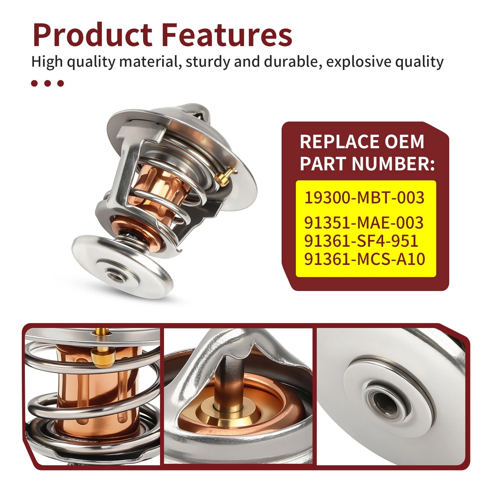 Thermostat & O-Ring for Honda RVT1000R RC51 ST1300 CTX1300 (1998–2016)