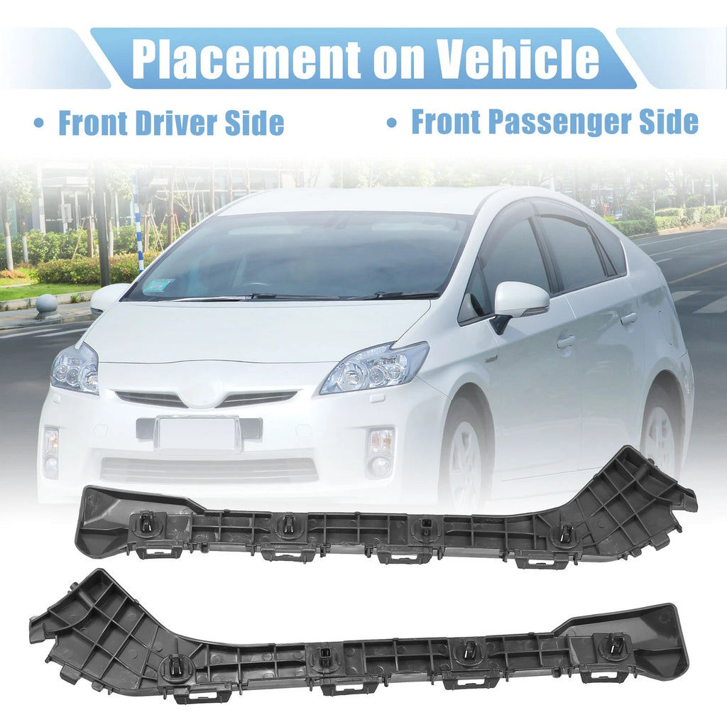 1 Pair Bumper Bracket Side Retainer for Toyota Prius Plug-In (2012–2015) Black