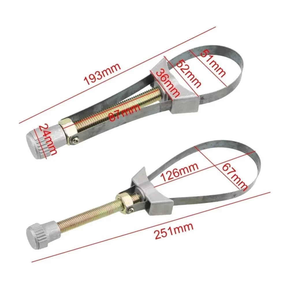 Adjustable Oil Filter Wrench with Grip Handle for Universal Use