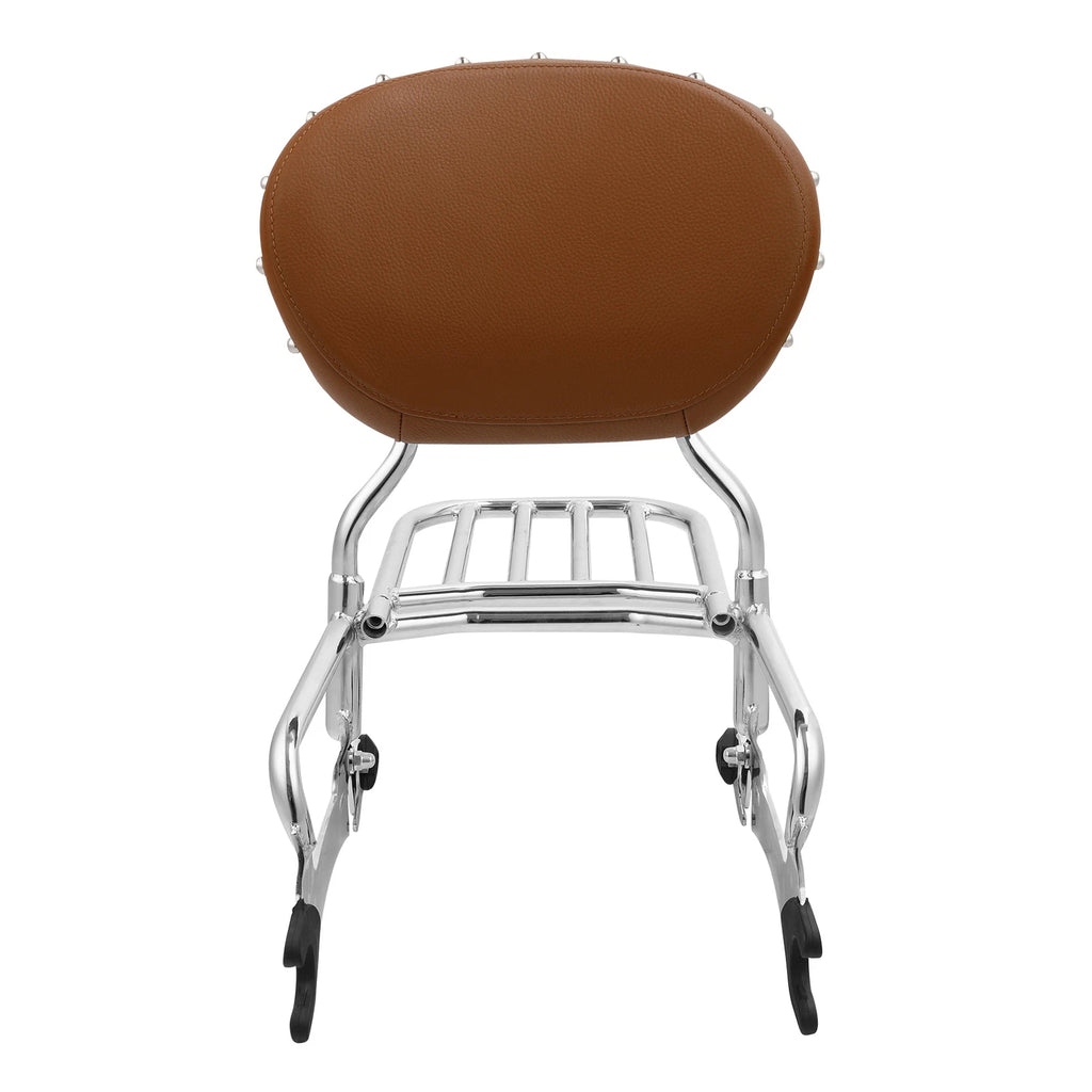 Backrest Sissy Bar Luggage Rack & Mount Spools for Indian Chieftain (2014–2024)