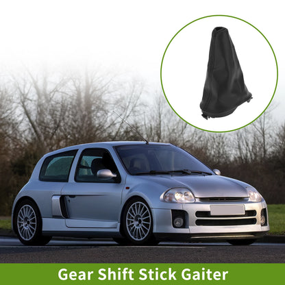 Gear Shift Stick Gaiter for Renault Clio II (2001–2005) Black Faux Leather